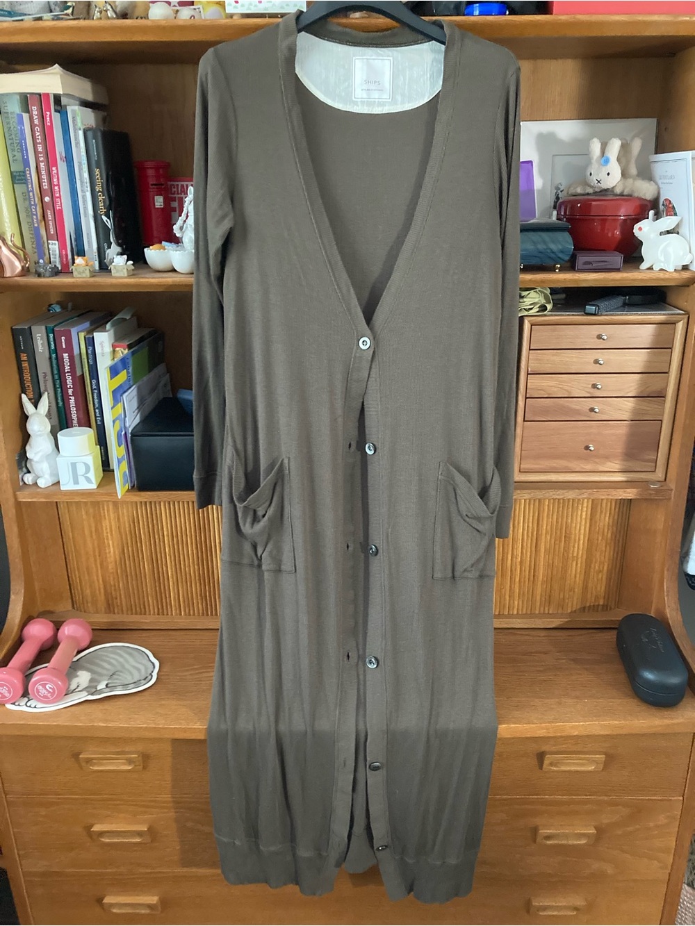 “Ships” Japanese upscale brand long cardigan